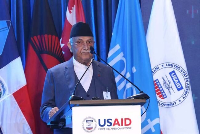 ‘लिड फ्रि फ्युचरः पार्टनरसिप लन्च एण्ड प्लेजिङ इभेन्ट’लाई प्रधानमन्त्री ओलीको सम्बोधन