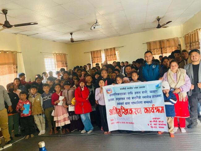 तिनाउ ५ मा बालहित सम्बन्धी अभिमुखीकरण कार्यक्रम सप्पन्न