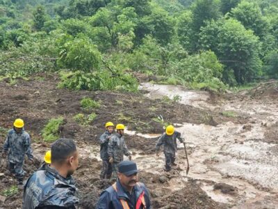 पाल्पामा पहिरोले घर पुरिएर दुईको मृत्यु, तीन बेपत्ता